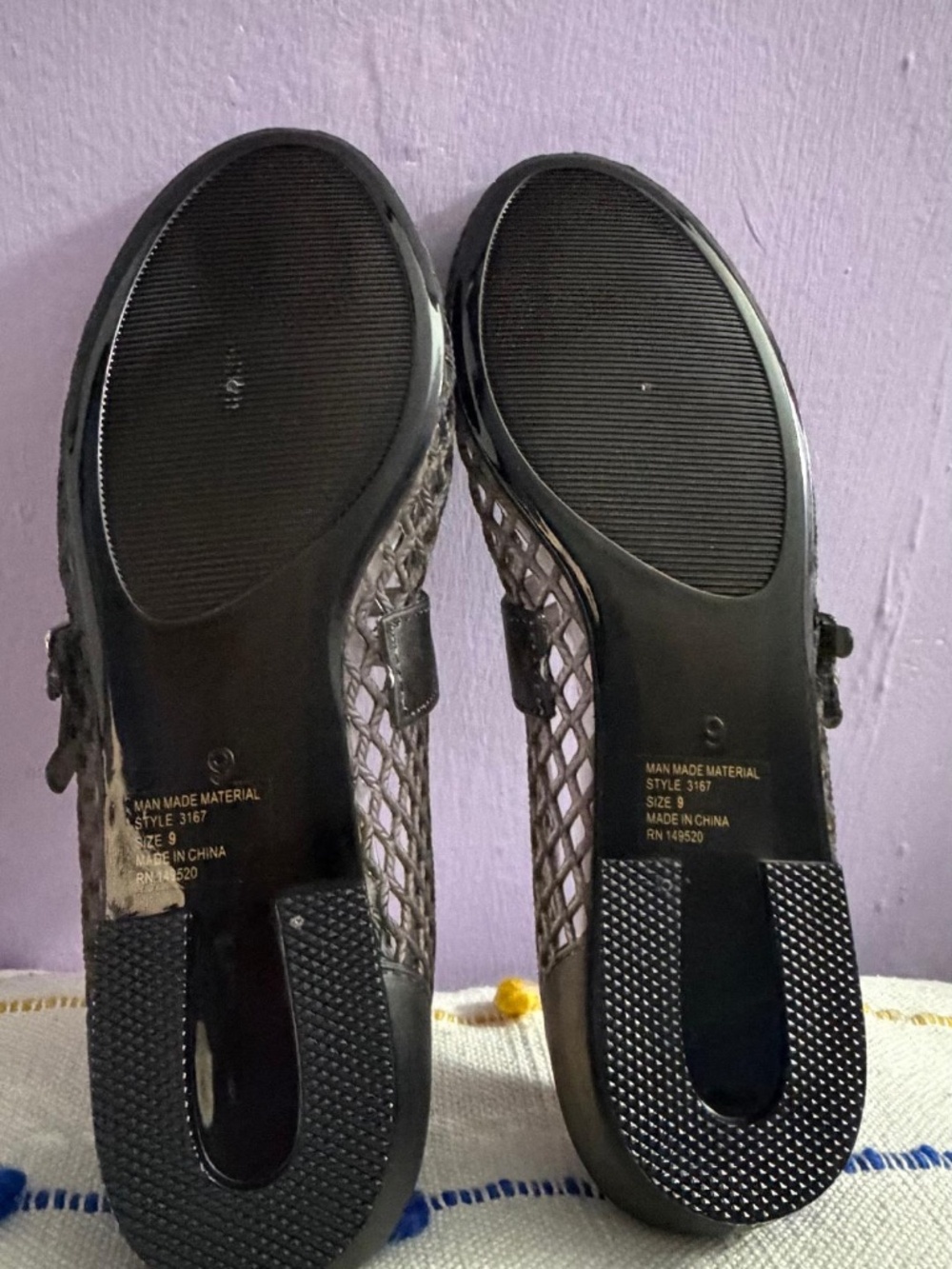 Roxoni Double Strap Jelly Mary Jane Flats - Black/ Transparent - New Without Tag - Picture 3 of 8